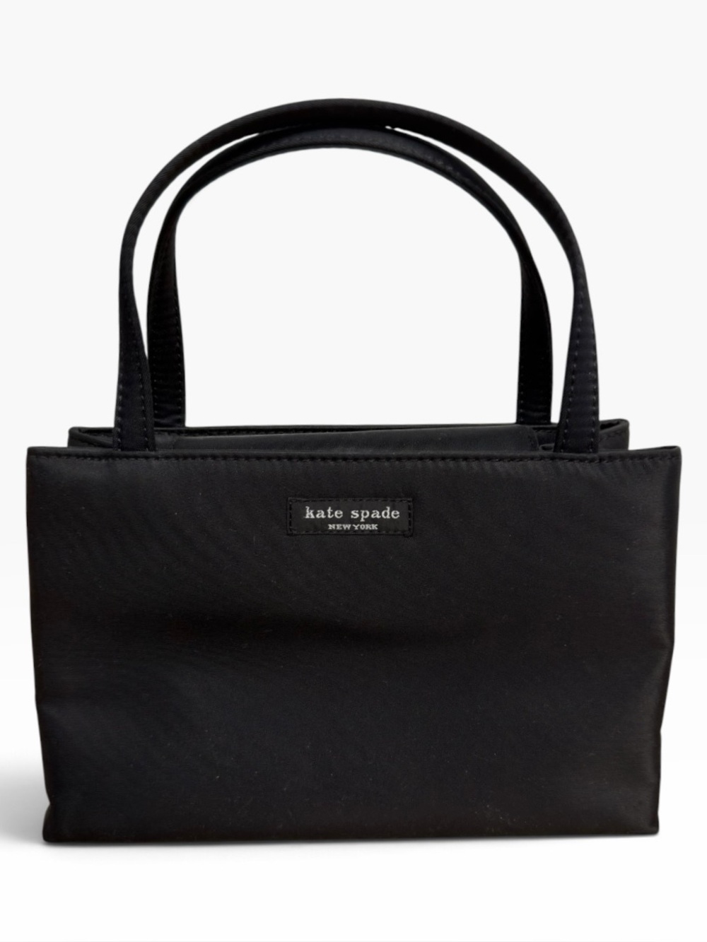 Kate Spade New York Sam Icon KSNYL Mini Tote Bag Black Nylon Logo Purse Handbag